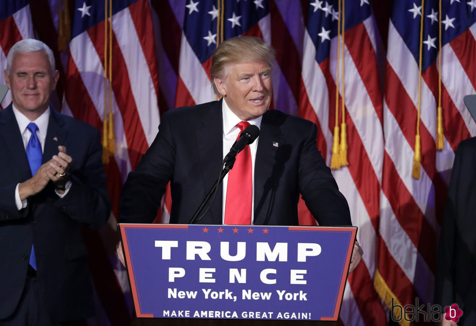 Donald Trump en su primer discurso tras ganar las elecciones de Estados Unidos