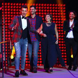 Jesús Vázquez, Manuel Carrasco y Melendi en la ceremonia de entrega de los Premios Ondas 2016