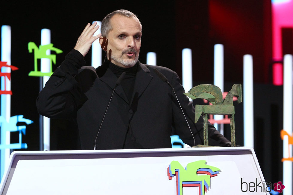 Miguel Bosé en la ceremonia de entrega de los Premios Ondas 2016