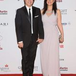 Laura Pausini y Paolo Carta en la gala Global Gift de México