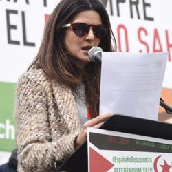 Clara Lago apoyando al Sáhara en Madrid