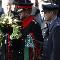 El Príncipe Guillermo y el Príncipe Harry en el Día del Recuerdo 2016