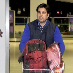 Francisco Rivera a su llegada al aeropuerto de Sevilla