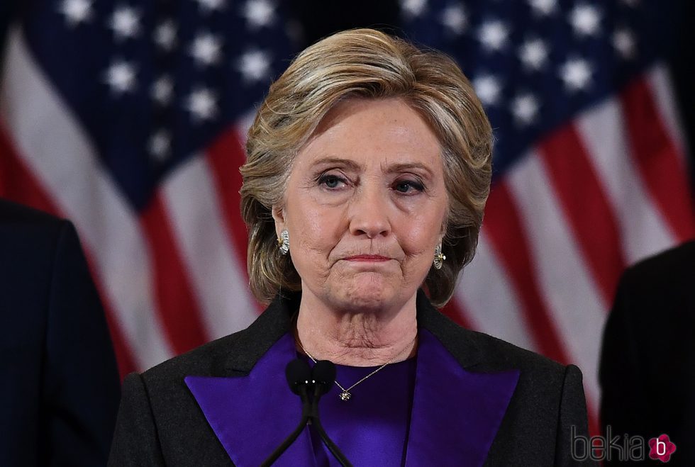 Hillary Clinton tras su derrota electoral