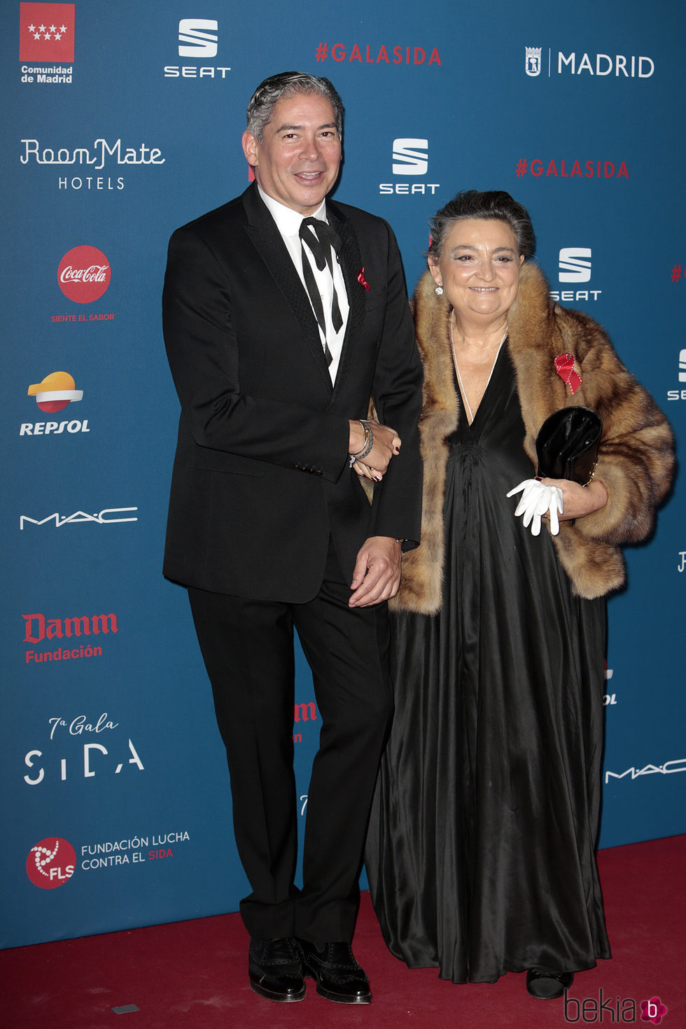 Boris Izaguirre y Elena Benarroch en la Gala Sida 2016