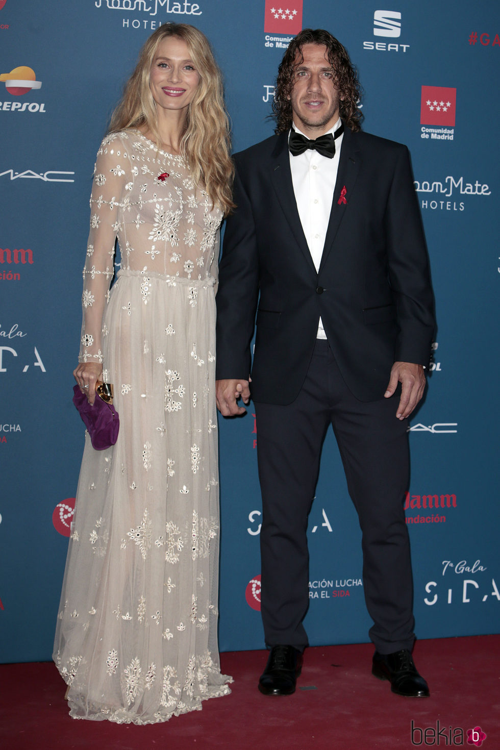 Vanesa Lorenzo y Carles Puyol en la Gala Sida 2016