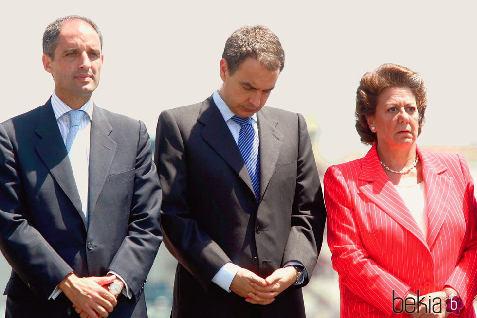 Francisco Camps, José Luis Rodríguez Zapatero y Rita Barberá