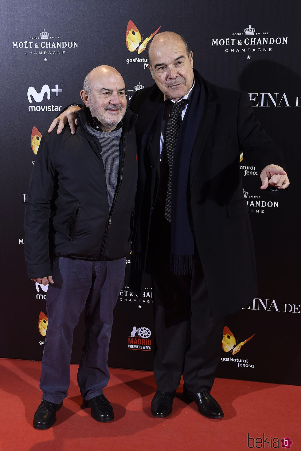 Antonio Resines y Jesús Bonilla en la premiere de 'La Reina de España' en Madrid