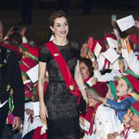 La Reina Letizia en una cena de gala en Guimaraes con motivo de su Visita de Estado a Portugal