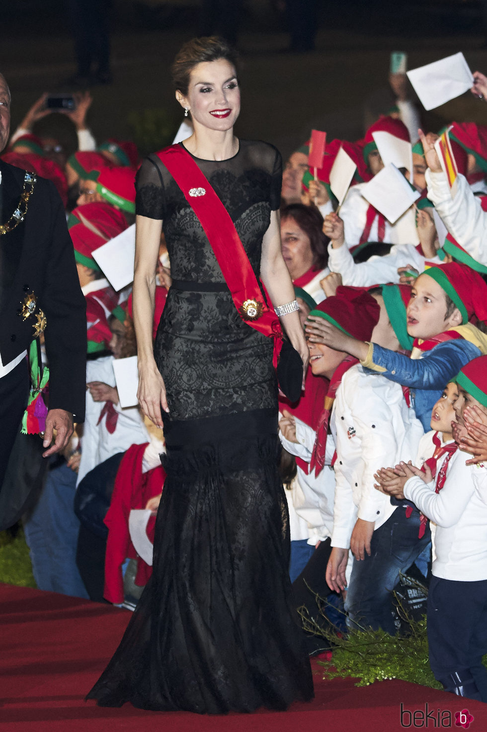 La Reina Letizia en una cena de gala en Guimaraes con motivo de su Visita de Estado a Portugal