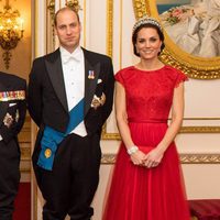 El Príncipe Guillermo y Kate Middleton en la recepción al Cuerpo Diplomático