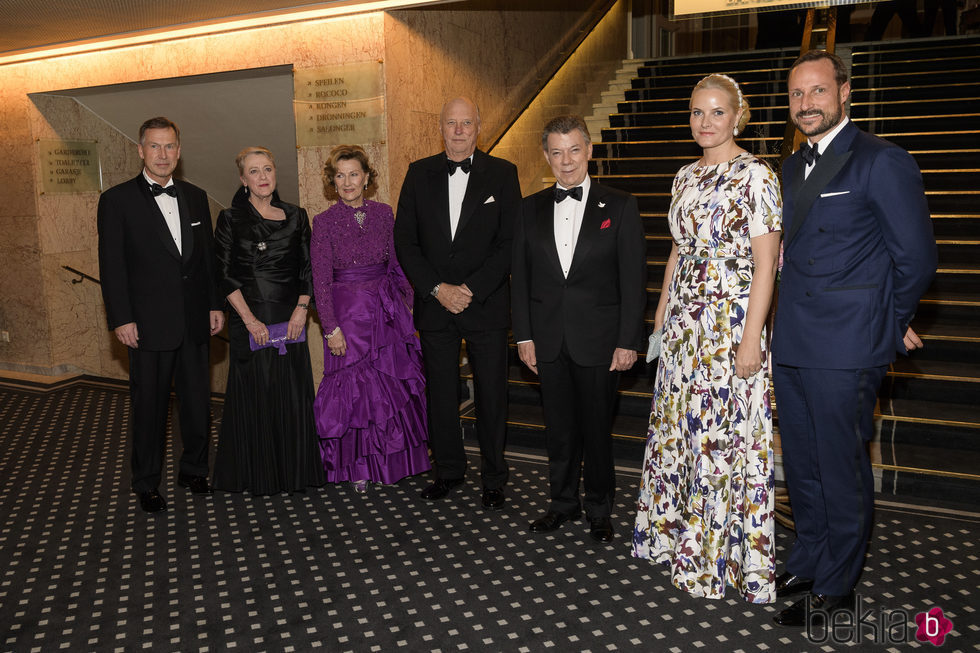 La Familia Real Noruega en la entrega del Premio Nobel de la Paz 2016 a Juan Manuel Santos