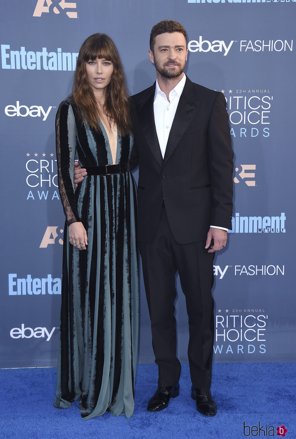 Jessica Biel y Justin Timberlake en los Critics' Choice Awards 2017