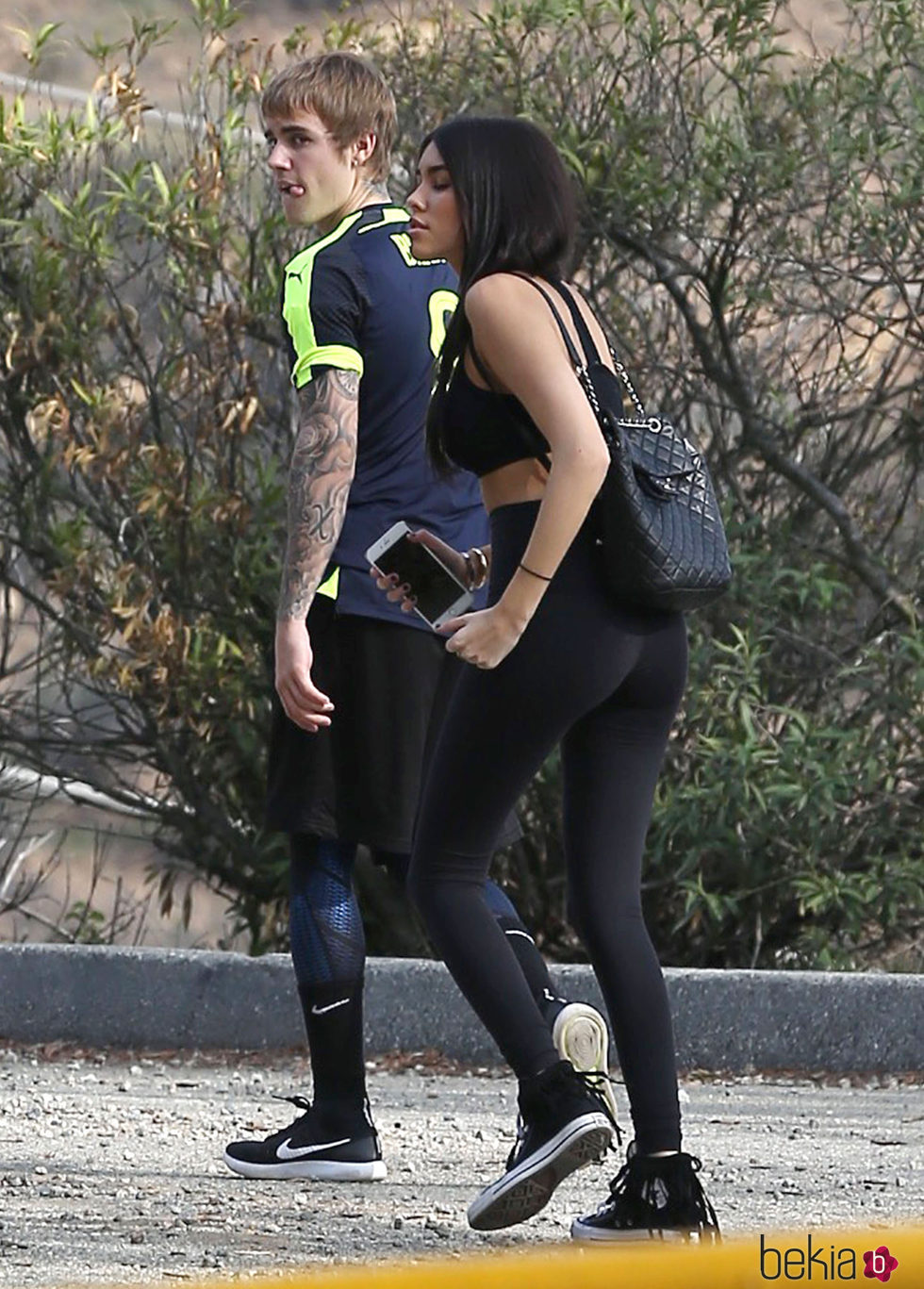 Justin Bieber sale a correr con Madison Beer