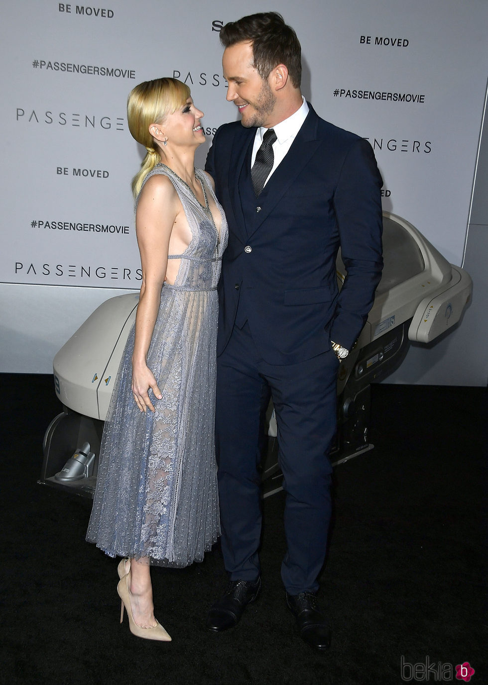 Chris Pratt y Anna Faris, muy cómplices en la premiere de 'Passengers'