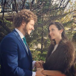 Daniel Diges y Alejandra Ortiz-Echagüe en su boda