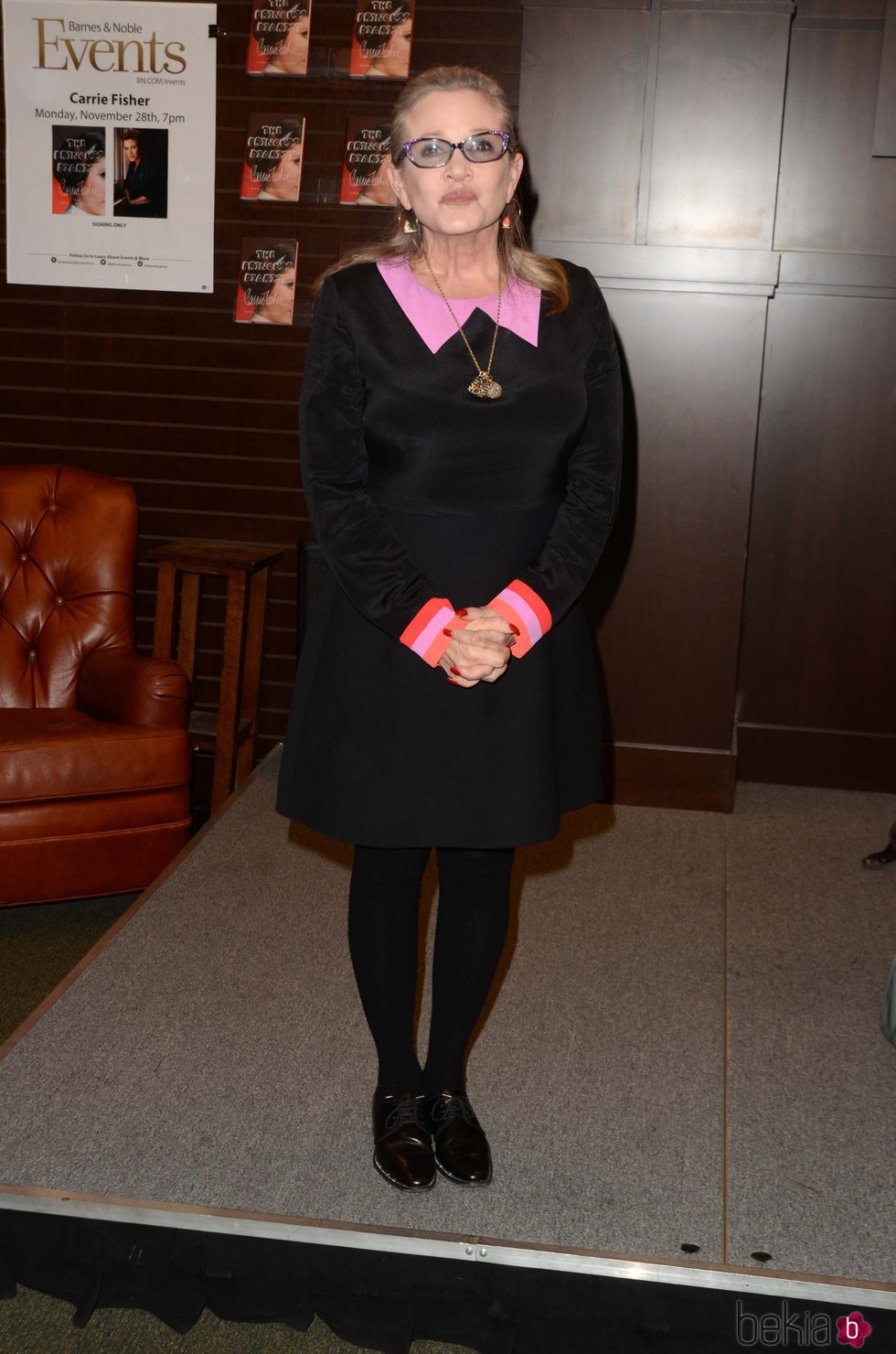 Carrie Fisher en la presentación de su libro 'The Princess Diarist' en LA