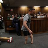 Oscar Pistorius en el juicio por el asesinato de su novia