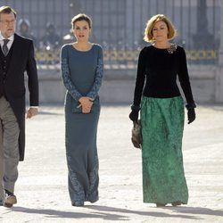 La Reina Letizia con Mariano Rajoy y María Dolores de Cospedal en la Pascua Militar 2017