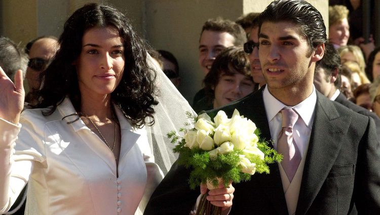Cayetano Rivera y Blanca Romero el día de su boda