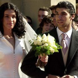 Cayetano Rivera y Blanca Romero el día de su boda