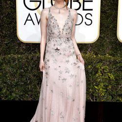 Emma Stone en la alfombra roja de los Globos de Oro 2017