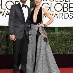 Justin Timberlake y Jessica Biel en la alfombra roja de los Globos de Oro 2017