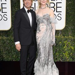 Nicole Kidman y Keith Urban en la alfombra roja de los Globos de Oro 2017