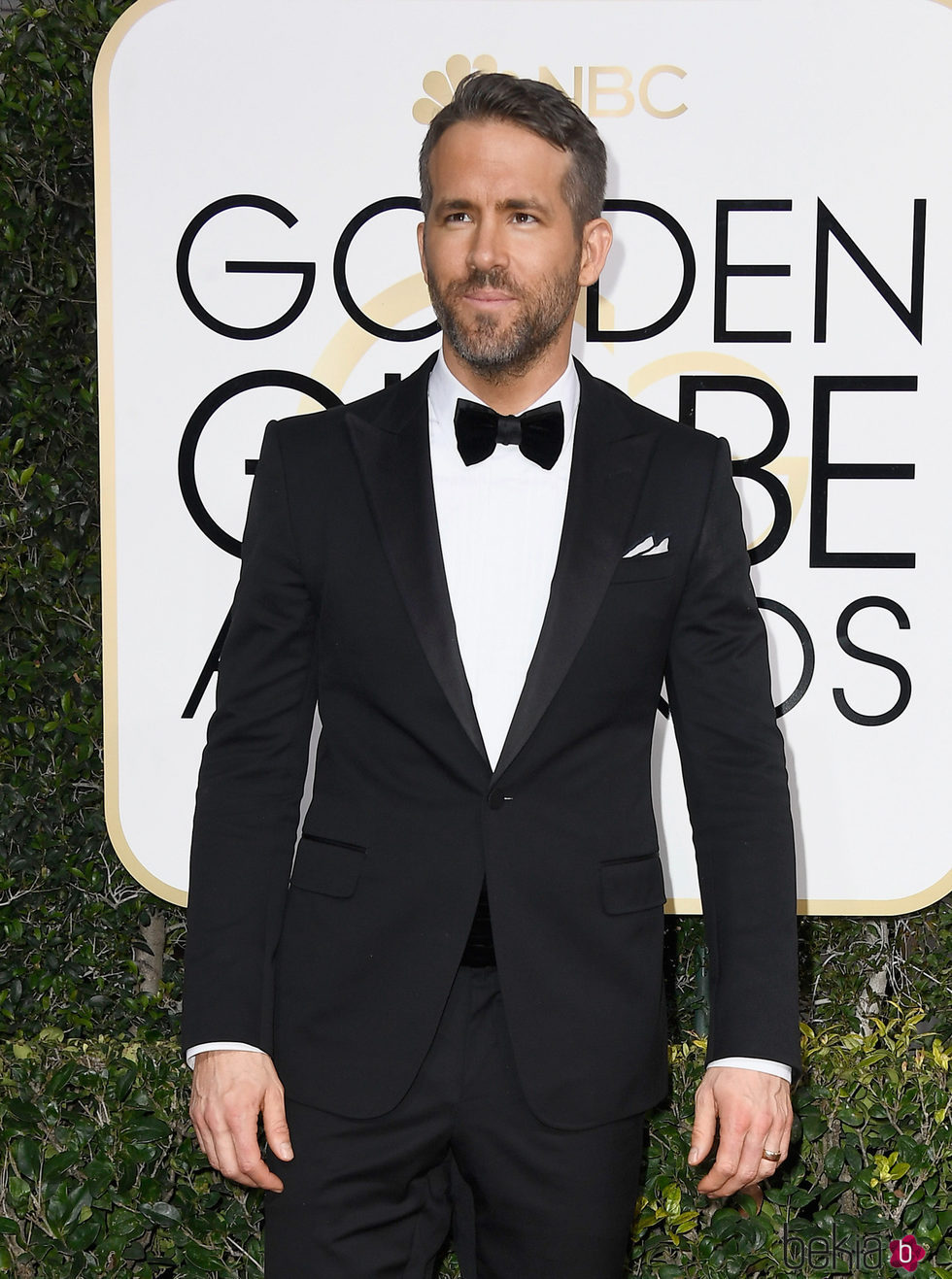 Ryan Reynolds en la alfombra roja de los Globos de Oro 2017