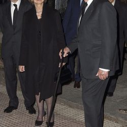 Los Reyes Doña Sofía y Don Juan Carlos en el funeral del banquero José Ángel Sánchez Asiaín