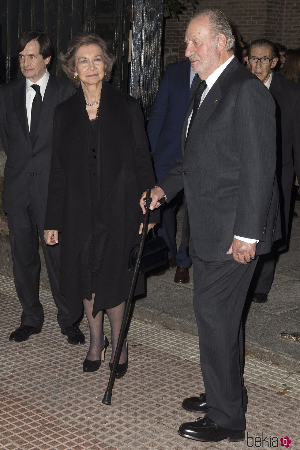 Los Reyes Doña Sofía y Don Juan Carlos en el funeral del banquero José Ángel Sánchez Asiaín