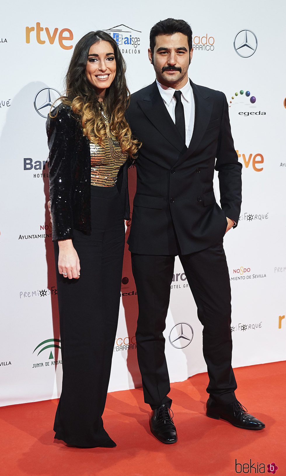 Antonio Velázquez y Mercedes López en la entrega de los Premios Forqué 2017