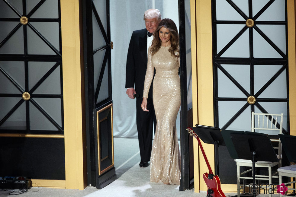 Donald Trump con su mujer Melania en la cena de gala antes de su investidura como Presidente de Estados Unidos