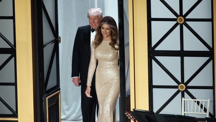 Donald Trump con su mujer Melania en la cena de gala antes de su investidura como Presidente de Estados Unidos