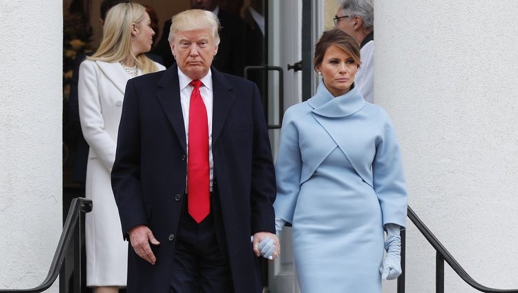 Donald Trump y Melania Trump acuden a la misa antes de la investidura a la presidencia de Estados Unidos