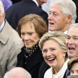 Hillary Clinton, Bill Clinton y George W. Bush en la toma de posesión de Donald Trump