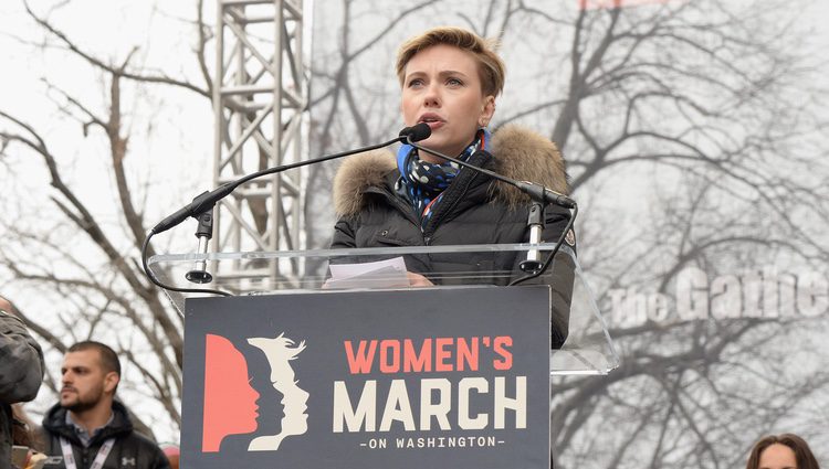 Scarlett Johansson en la Marcha de las Mujeres en Washington