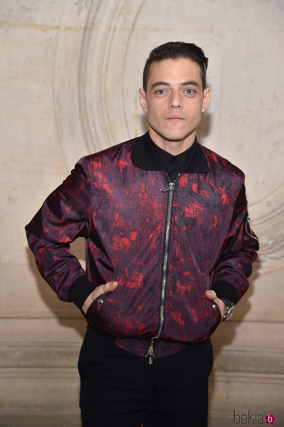 Rami Malek en el desfile primavera/verano 2017 de Dior en la Semana de la Alta Costura de París