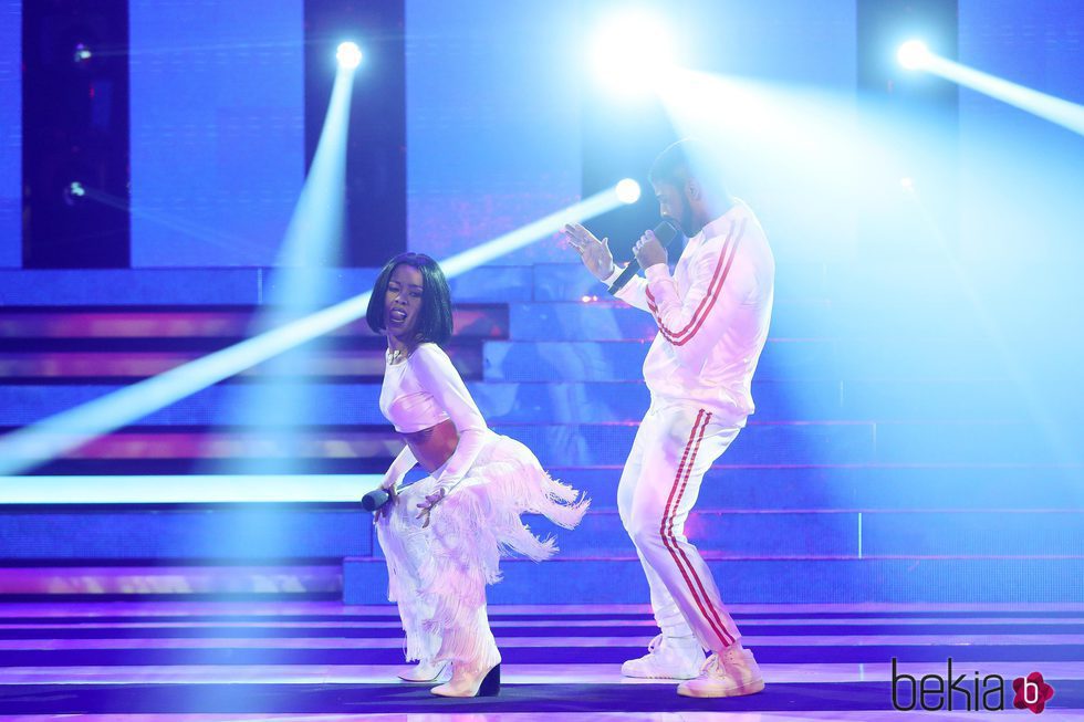 Beatriz Luengo y Yotuel convertidos en Rihanna y Drake en 'Tu cara me suena'