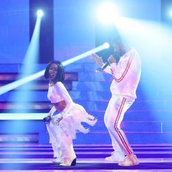 Beatriz Luengo y Yotuel convertidos en Rihanna y Drake en 'Tu cara me suena'