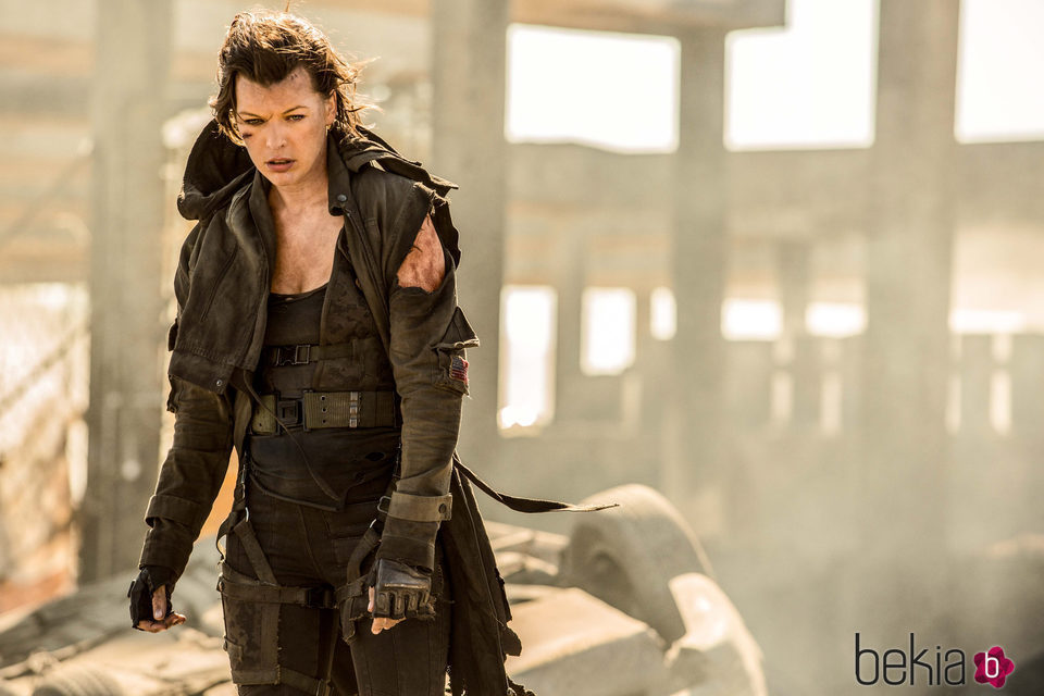 Mila Jovovich rodando la última película de 'Resident Evil'