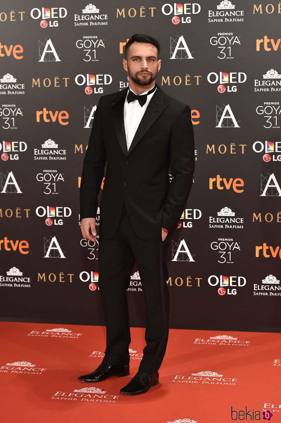 Jesús Castro en la alfombra roja de los Premios Goya 2017