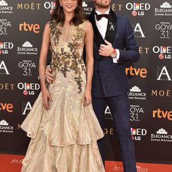 Macarena Gómez y Aldo Comas en la alfombra roja de los Premios Goya 2017