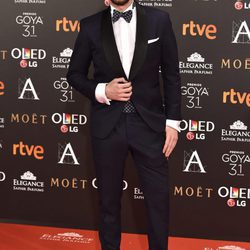 Javier Pereira en la alfombra roja de los Premios Goya 2017