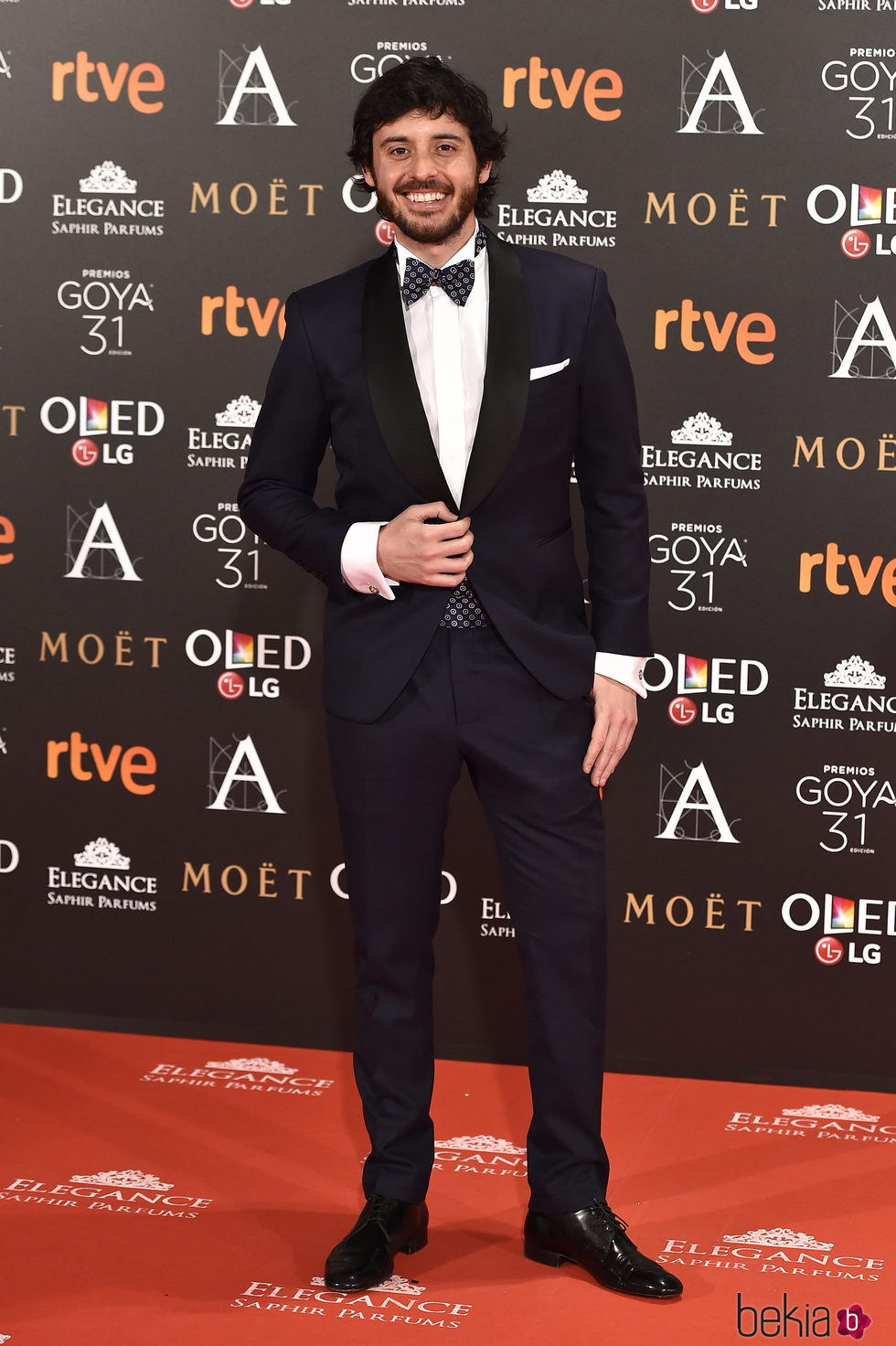 Javier Pereira en la alfombra roja de los Premios Goya 2017