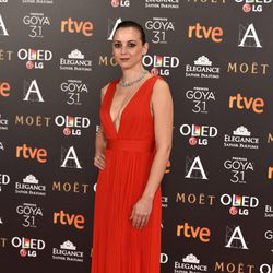 Leonor Watling en la alfombra roja de los Premios Goya 2017