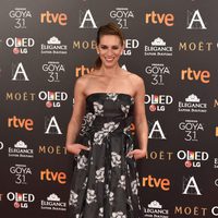 Laura Domínguez en la alfombra roja de los Premios Goya 2017