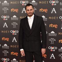 Asier Etxeandía en la alfombra roja de los Premios Goya 2017