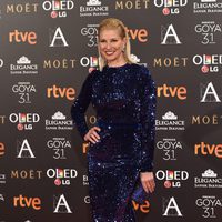 Anne Igartiburu en la alfombra roja de los Premios Goya 2017