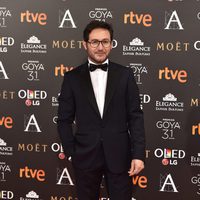Carlos Santos en la alfombra roja de los Premios Goya 2017